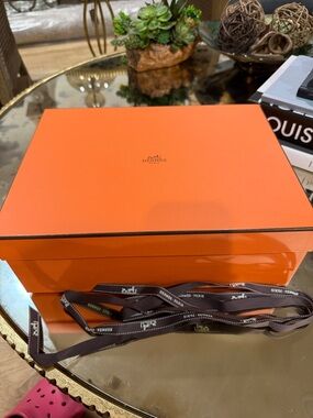 Hermes Shoe Size Box with Ribbon